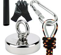 SENSEI Kit de Pêche à l'Aimant, Aimant Néodyme à Œil 200 kg N52 avec Accessories