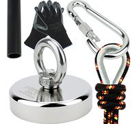 SENSEI Kit de Pêche à l'Aimant, Aimant Néodyme à Œil 250 kg N52 avec Accessories