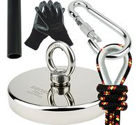 SENSEI Kit de Pêche à l'Aimant, Aimant Néodyme à Œil 800 kg N52 avec Accessories