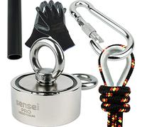 SENSEI Kit de Pêche à l'Aimant, Aimant Néodyme Double Face 150 kg N52 avec Accessories
