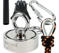 SENSEI Kit de Pêche à l'Aimant, Aimant Néodyme Double Face 250 kg N52 avec Accessories