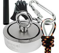 SENSEI Kit de Pêche à l'Aimant, Aimant Néodyme Double Face 350 kg N52 avec Accessories