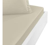 Sensei Maison - Drap Housse Bonnet 30cm - 100% Percale de Coton 80 Fils/cm² - Traitement Easy Care - Taille : 80x200 - Ficelle