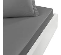 Sensei Maison - Drap Housse Bonnet 30cm - 100% Percale de Coton 80 Fils/cm² - Traitement Easy Care - Taille : 90x200 - Galet