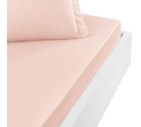 Sensei Maison - Drap Housse Bonnet 30cm - 100% Percale de Coton 80 Fils/cm² - Traitement Easy Care - Taille : 90x190 - Poudre