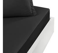 Sensei Maison - Drap Housse Bonnet 40 cm en Percale Coton Soft Percale Plus - 140x190 cm - Anthracite