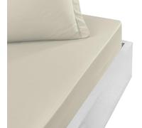 Sensei Maison - Drap Housse Bonnet 40 cm en Percale Coton Soft Percale Plus - 160x200 cm - Ficelle