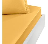 Sensei Maison - Drap Housse Bonnet 40 cm en Percale Coton Soft Percale Plus - 80x200 cm - Safran