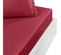 Sensei Maison - Drap Housse Bonnet 40 cm en Percale Coton Soft Percale Plus - 90x200 cm - Cardinal