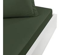 Sensei Maison - Drap Housse en Percale de Coton Bonnet 30 cm Soft Percale - 120x190 cm - Eucalyptus