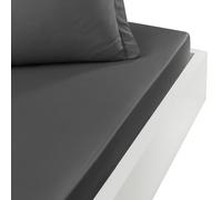 Sensei Maison - Drap Housse en Percale de Coton Bonnet 30 cm Soft Percale - 140x190 cm - Anthracite