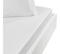 Sensei Maison - Drap Housse en Percale de Coton Bonnet 30 cm Soft Percale - 140x190 cm - Blanc