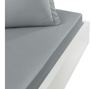 Sensei Maison - Drap Housse en Percale de Coton Bonnet 30 cm Soft Percale - 140x190 cm - Galet