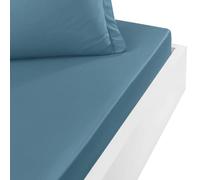 Sensei Maison - Drap Housse en Percale de Coton Bonnet 30 cm Soft Percale - 160x200 cm - Cobalt