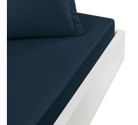 Sensei Maison - Drap Housse en Percale de Coton Bonnet 30 cm Soft Percale - 90x190 cm - Indigo