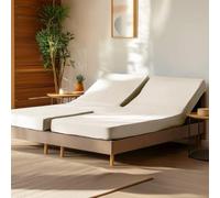 Sensei Maison - Drap Housse en Percale de Coton pour lit articulé Soft Percale - 160x200 cm - Ecru
