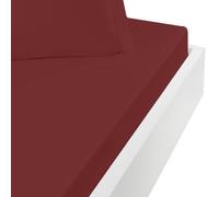 Sensei Maison - Drap Housse en Percale lavée Bonnet 30 cm Home Washed - 180x200 cm - Terre Brulée