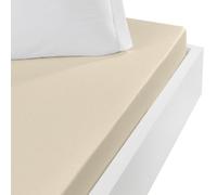 Sensei Maison - Drap Housse Jersey de Coton peigné Extensible Bonnet 30 cm Manhattan - 120x190 cm - Ficelle