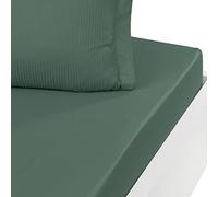 Sensei Maison - Drap Housse uni Satin de Coton Bonnet 30 cm VERSALUXE - 90x190 cm - Eucalyptus