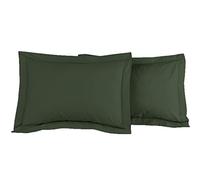 Sensei Maison - Lot 2 taies d'oreiller - 100% Percale de Coton 80 Fils/cm² - Traitement Easy Care - Taille : 50x70 cm - Eucalyptus