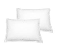 Sensei Maison - Lot de 2 Taies d'oreiller - Coton 57 Fils - Studio - Taille : 50x70 - Blanc