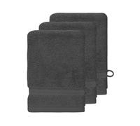 Sensei Maison - Lot de 3 Gants de Toilette 550 g/m² Luxury - 16x22 cm - Anthracite