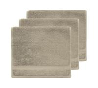 Sensei Maison - Lot de 3 Serviettes invité 550 g/m² Luxury - 30x50 cm - Mastic