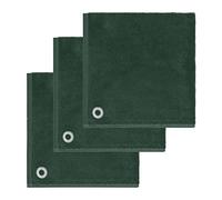 Sensei Maison - Lot de 3 torchons carrés avec œillet Amaia - 50x50 cm - Eucalyptus
