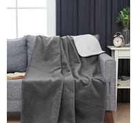 Sensei Maison - Plaid bi-Face MAJYA - 130x170 cm - Anthracite