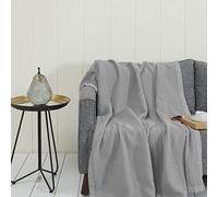 Sensei Maison - Plaid gansé en Gaze de Coton LOFT - 130x170 cm - Gris Perle