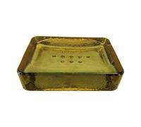 Sensei Maison - Porte-Savon en Verre recy ubbles - 12x9x3 cm - Miel