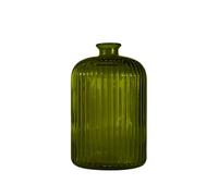 Sensei Maison - Vase en Verre recyclé strié h 23 cm KOKILLE - 23 cm - Olive