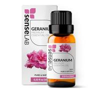 SenseLAB Huile essentielle de géranium - Huile de géranium naturelle 100% pure de qualité thérapeutique pour diffuseur d'aromathérapie et humidificateur - Huile pour le soin de la peau (10 ml)