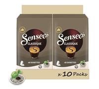 Senseo Classique 400 dosettes café | Lot de 10 x 40 dosettes - Torréfaction équilibrée et riche