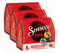 Senseo Classique, Nouveaux Design, Lot de 3, 3 x 16 Dosettes de Café