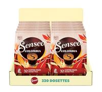 Senseo Colombia 320 dosettes café | Lot de 10 x 32 dosettes - Complexe et intense - Notes de chocolat noir