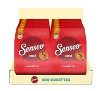 Senseo Corsé 400 dosettes café | Lot de 10 x 40 dosettes - Torréfaction poussée et riche