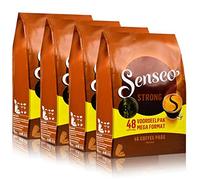 Senseo Corsé / Dark Roast, Nouveaux Design, Lot de 4, 4 x 48 Dosettes de Café