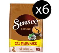 Senseo Corsé / Dark Roast, Nouveaux Design, Lot de 6, 6 x 48 Dosettes de Café