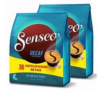 Senseo Décaféiné, Nouveaux Design, Lot de 2, 2 x 36 Dosettes de Café
