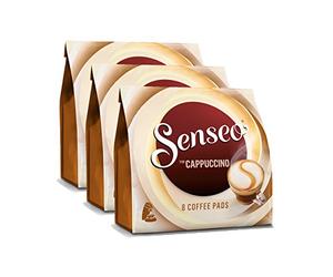 Senseo Dosettes cappuccino, mousse de lait classique, café, nouvelle recette, Lot de 3, 3 x 8 dosettes