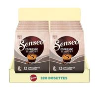 Senseo Espresso Classique 320 dosettes café | Lot de 10 x 32 dosettes - Equilibré et onctueux - Notes de caramel et biscuit