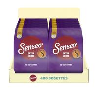 Senseo Extra Corsé 400 dosettes café - L'emballage peut varier | Lot de 10 x 40 dosettes - Torréfaction poussée et intense