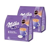 Senseo Milka Choco Lot de 2 dosettes de Chocolat pour Boissons au Chocolat 2 x 8 dosettes