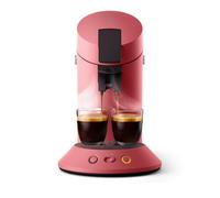 Senseo Original Plus Machine à café à dosettes, Sélection de l'intensité du café, Technologie Coffee Boost, 2 tasses a la fois, Plastique recyclé, Rouge tendre (CSA210/35)