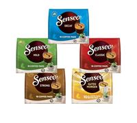Senseo Pads, boîte d'essai de 5 types, 74 sachets de café certifiés UTZ, lot de 5