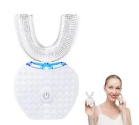 SensePro 100% Automatic ultrasonic toothbrush, U-shaped design for deep cleaning, complete 360° whitening (White)