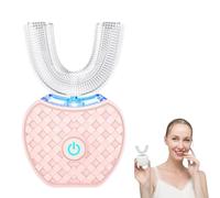 SensePro 100% Automatic ultrasonic toothbrush, U-shaped design for deep cleaning, complete 360° whitening (Pink)