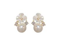 Sensex, style littéraire et artistique, fleurs de mode, boucles d'oreilles en perles s925 aiguilles en argent, boucles d'oreilles exquises de haut niveau en gros
