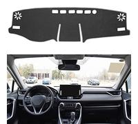 SENSHINE Housse de Tableau de Bord pour Toyota RAV4 Accessoires 2019 2020 2021 2022 - Housse de Console Centrale - Protection Contre Le Soleil - Ajustement sur Mesure - Bordure Grise
